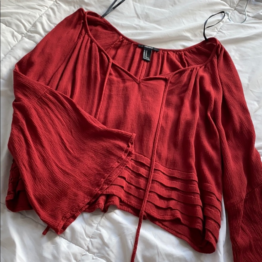 Rustic red/orange blouse